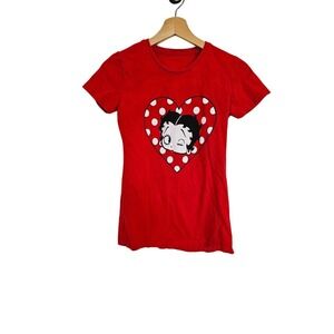 Betty Boop T Shirt Size Small Red‎ graphic